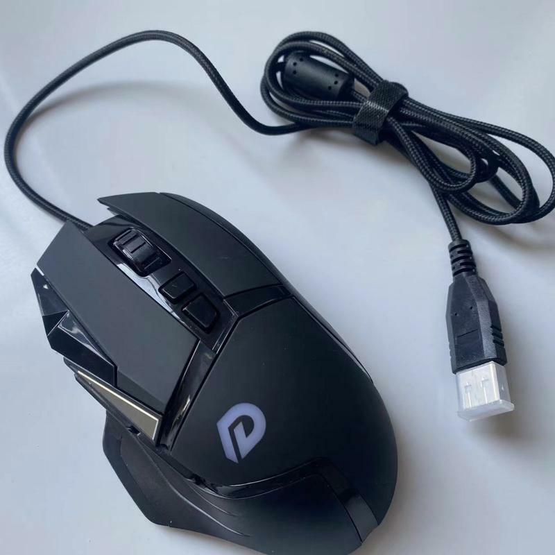 USB Computer Mouse Wired Light Up Mouse for Laptop RGB Colorful Breathing Light