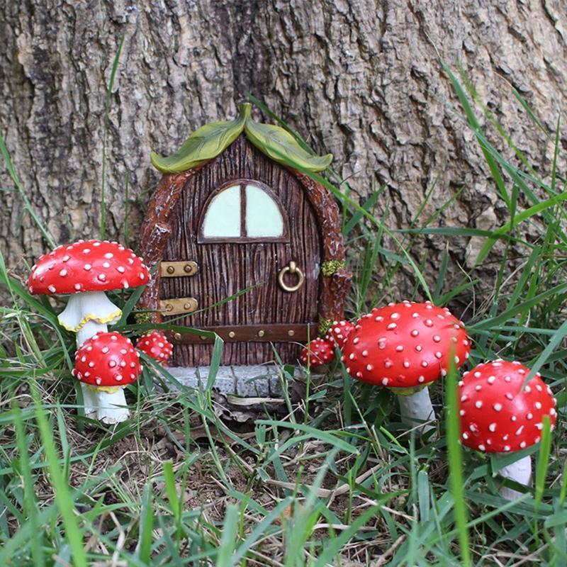 Mushroom Ornament Durable Garden Decoration Indoor Outdoor Ornament Wear Resist