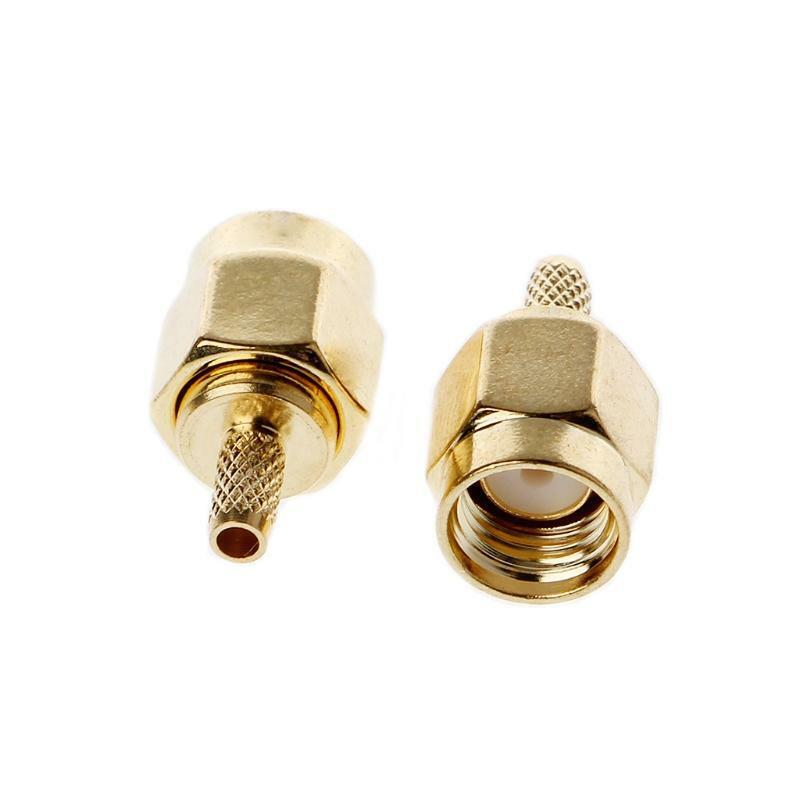 10 Pcs SMA Male Plug Crimp RG174 RG316 LMR100 Cable RF Connector