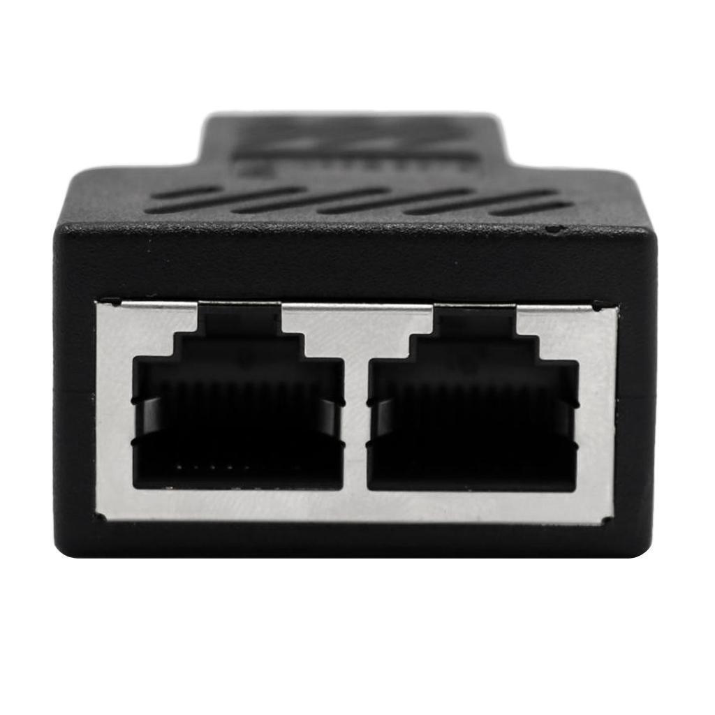 1 Male To 2 Ways  LAN Ethernet Cable Female Splitter Connector Adapter