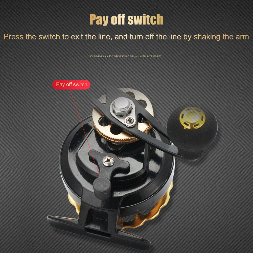 3.6/1 6+1 Bearing Metal Winter Ice Fishing Reels Raft Fishing Reel (Right)