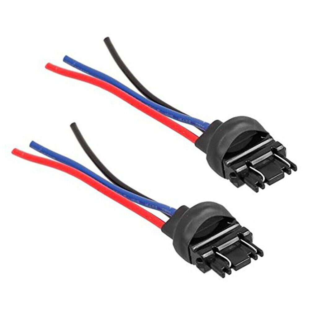 2pcs 3157 Male Adapter Wiring Harness Pigtails for Car DRL Brake Tail Light