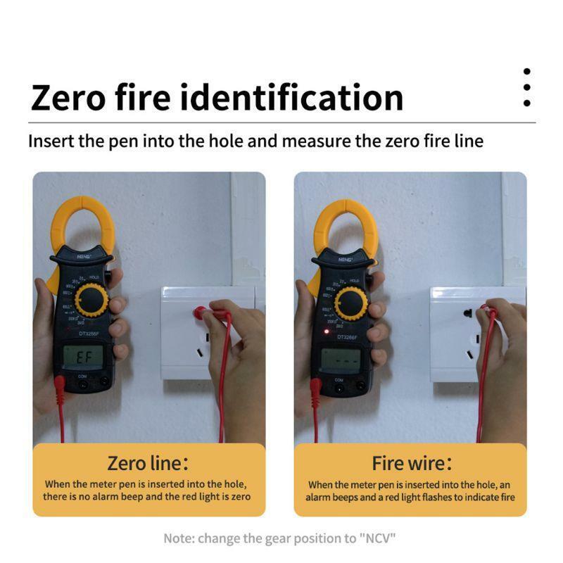 DT3266F Digital Clamp Multimeter AC/DC Voltage Ampere NCV Resistance Diode Test