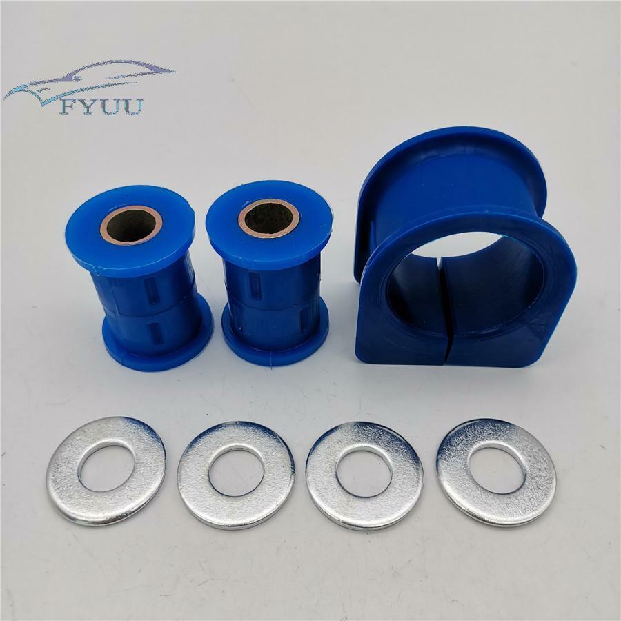 1set Polyurethane Blue Steering Rack Bushing Set Kit For Hummer H3 2006-2010