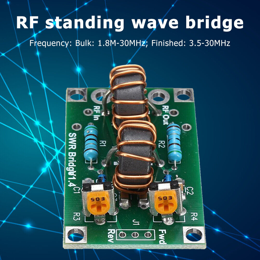 3.5-30MHz RF SWR Stand Wave Ratio Bridge Radio Frequency Kit (Complete Set)