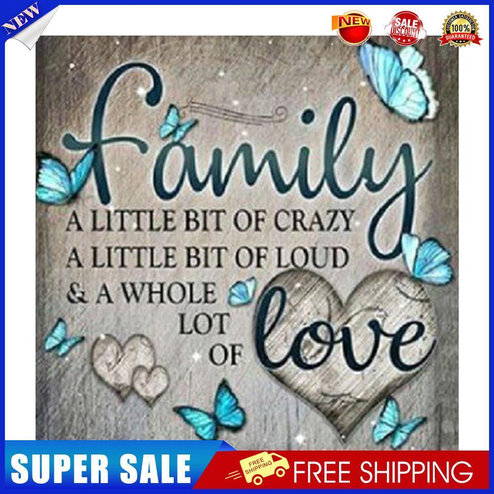 Full Embroidery Family Letters DIY Cross Stitch Kit Stamped 11CT Needlework