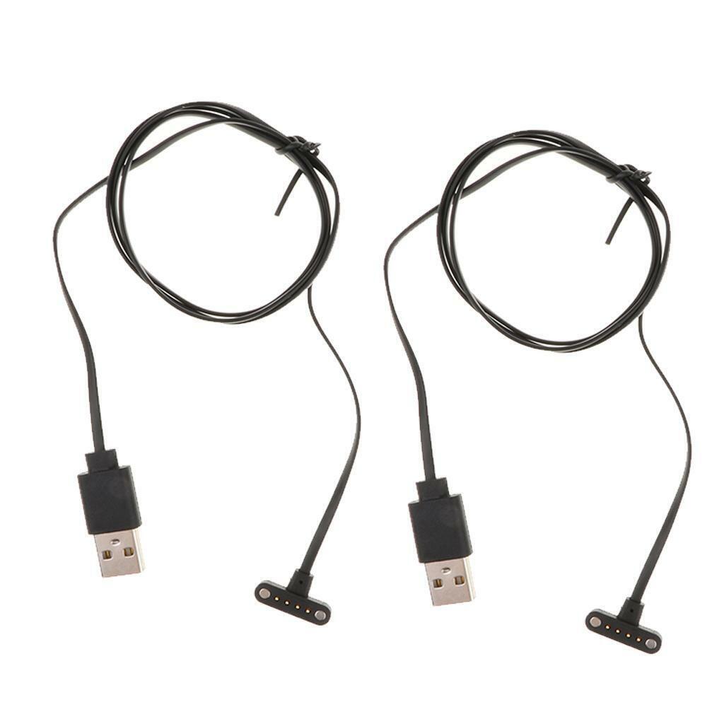 2 Pieces  four pin USB Watch Charging Cable Magnetic Charging