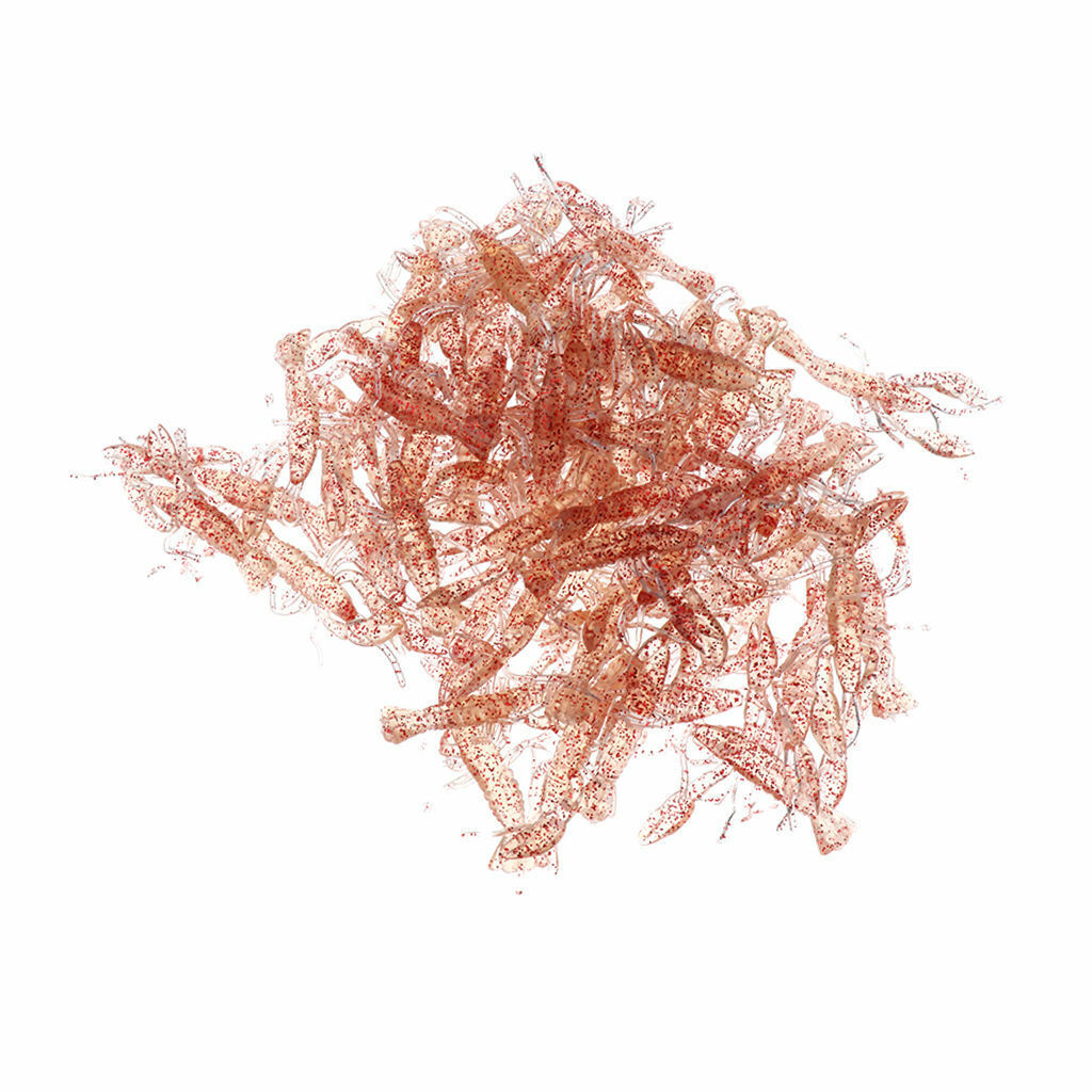 50pcs Crawfish Soft Bait Fishing Lure Life-like Crayfish Jig Head Red