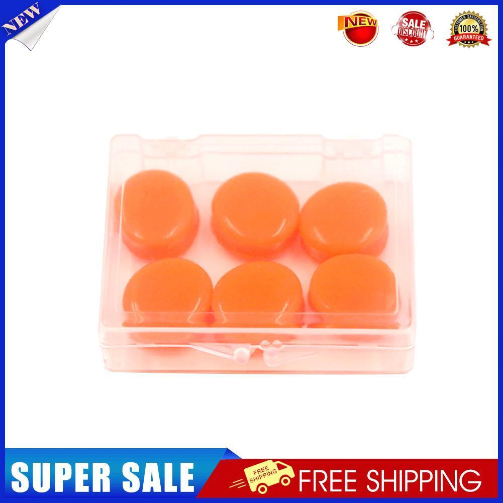 Soft Swimming Earplugs Water Waterproof Silicone Diving Supplies (Orange)