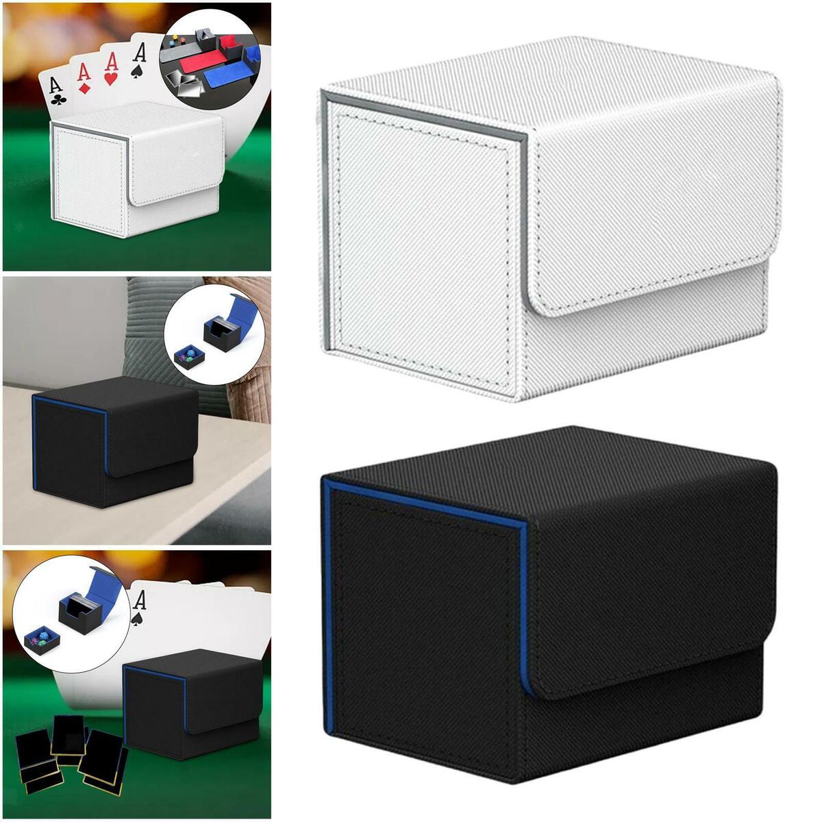 2x 2pcs Durable Trading Card Deck Box Holder Display Organizer for TCG