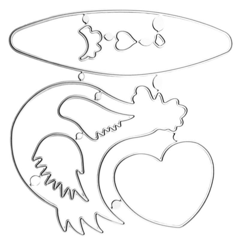 Animal Metal Die Cuts Chicken and Heart Carbon Steel Cutting Dies for Crafts