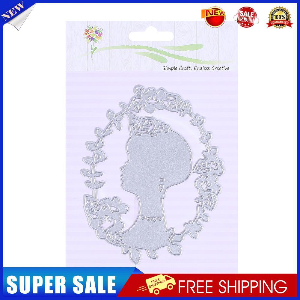 Metal DIY Wreath Woman Cutting Dies Stencils Scrapbook Card Making Craft