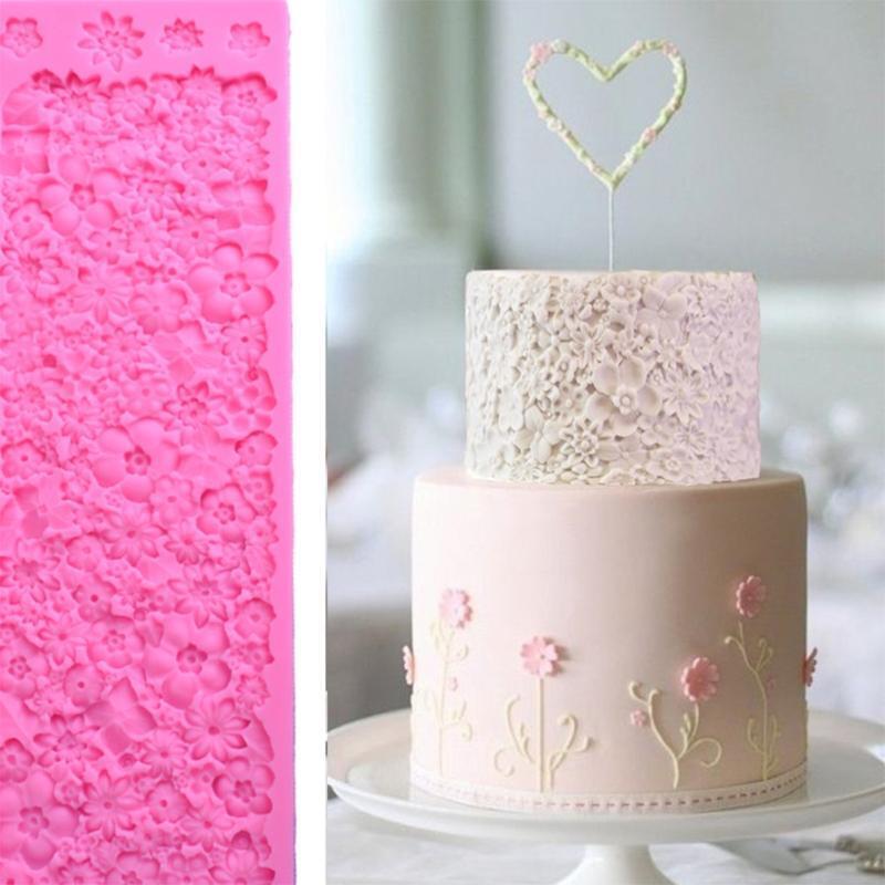 Flower Plastic Cake Stencil Airbrush Cookies Fondant Molds DIY Cake Painting Art