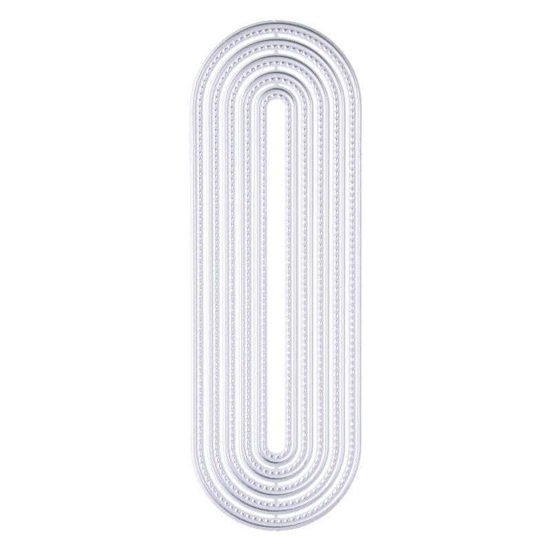 Nested Oval Bookmark Metal Die Cuts Delicate Embossing Script Dies Stencils