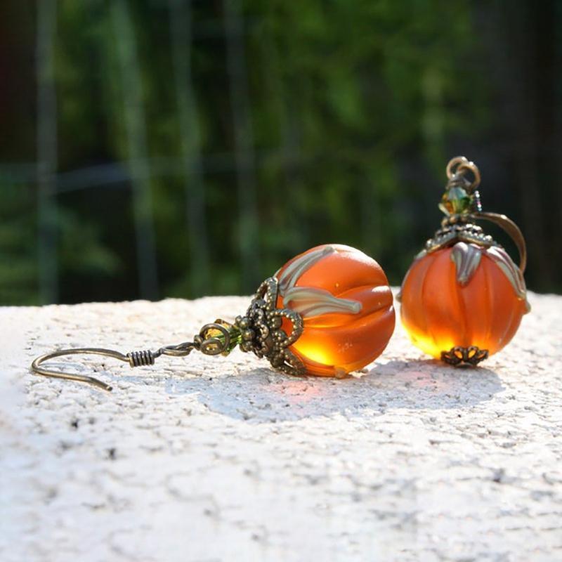 Halloween Fancy Dress Pumpkin Halloween Earrings Christmas Party Jewelry Girls