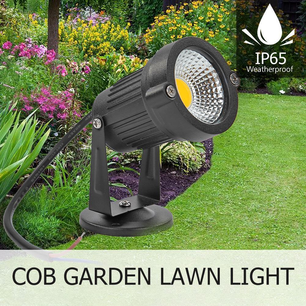 COB LED Garden Lawn Lamp Waterproof Outdoor Landscape Path Spotlights (WW)