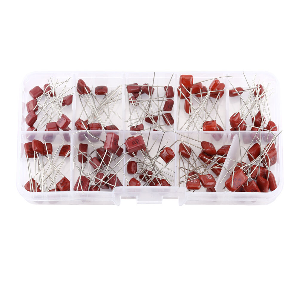 100Pcs 10 Values 10nF-470nF CBB Polypropylene Film Capacitors Set Assortment Kit