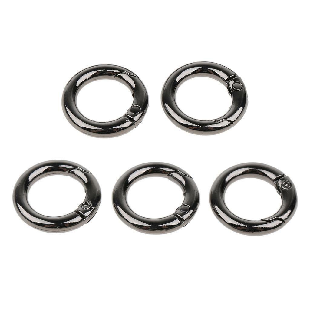 30pcs Mini Round Rings  Buckle Keychain Carabiner Key Rings Outdoor
