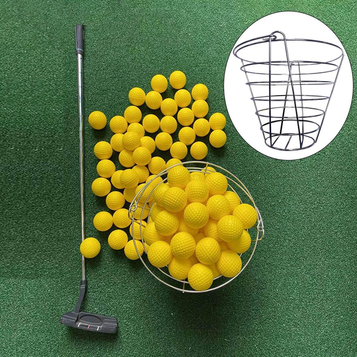 Portable Golf Ball Range Basket Stadium Accessories Golfball Container