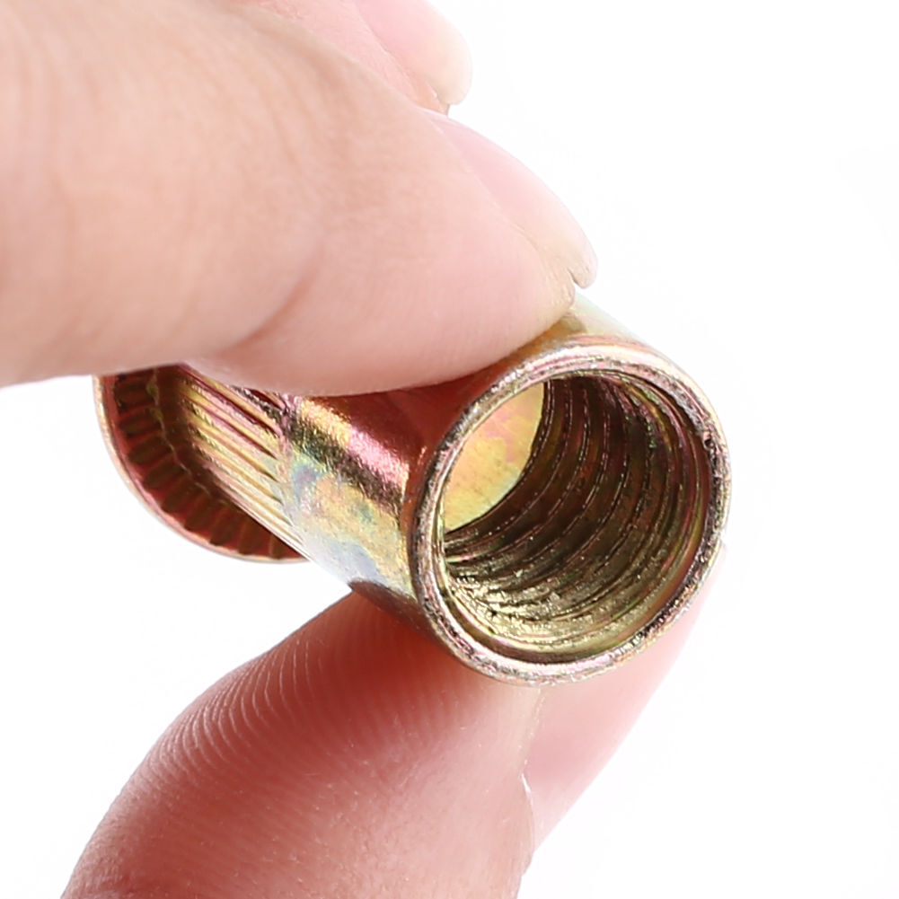 M3 Flat Head Metric Threaded Blind Rivet Nut Insert Rivnut Nutsert 100Pcs