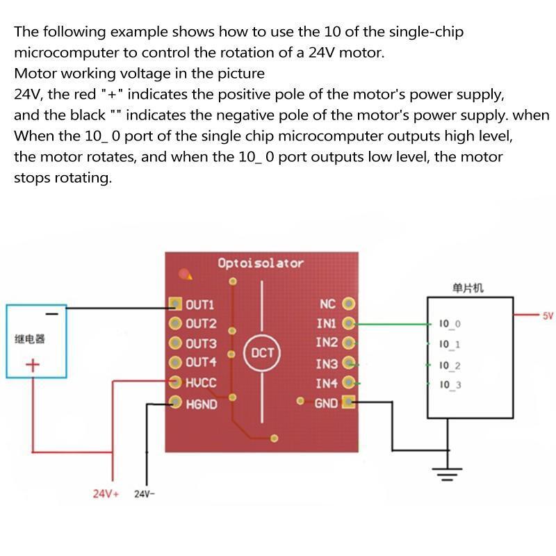 4Channel Opto-isolator IC Module Professional High Low Level Expansion Board