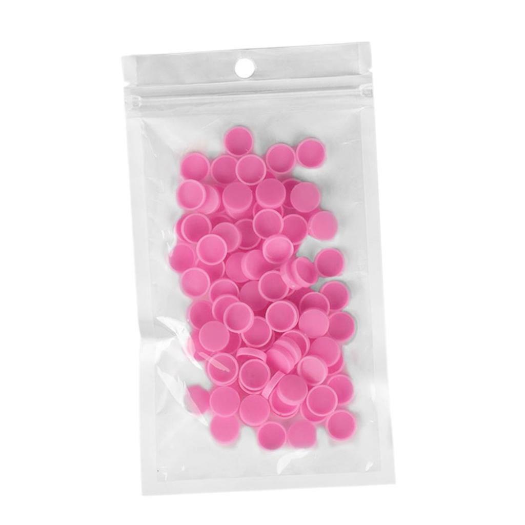 of 100 Plastic Disposable Grafting Glue Holder  Ink Cups Caps