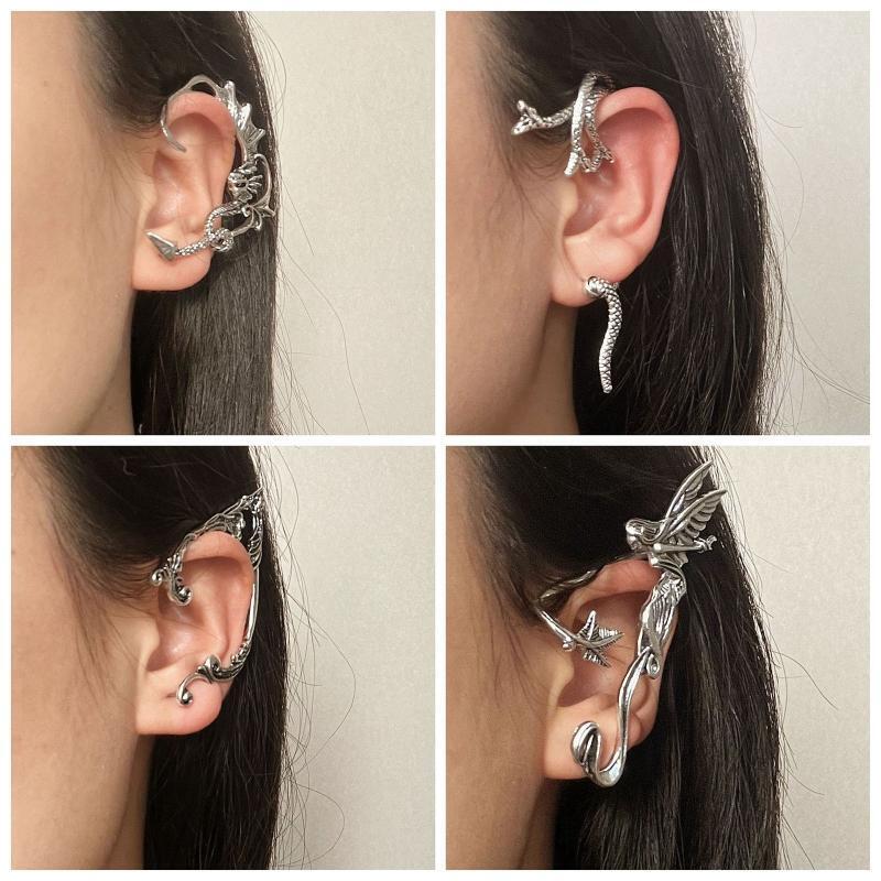 8Pieces Elf Ear Cuffs Clip on Earrings Wing Filigree Elven Earrings for Women