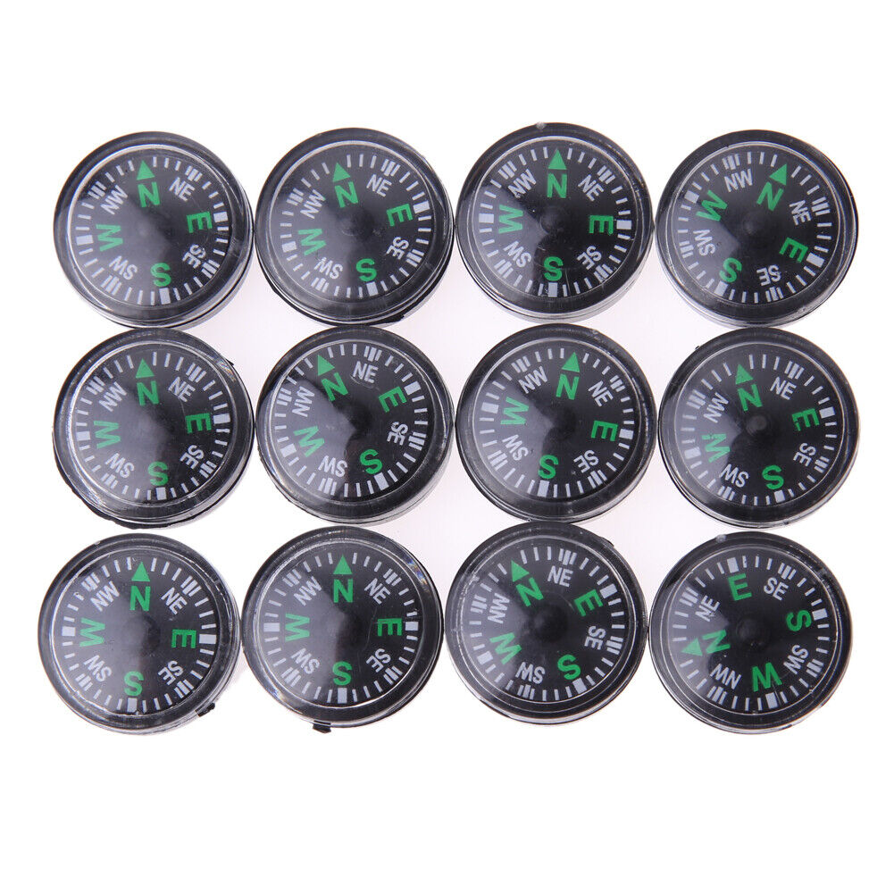 12pcs Portable Mini Precise Compass North Guider for Camping Hike Survival