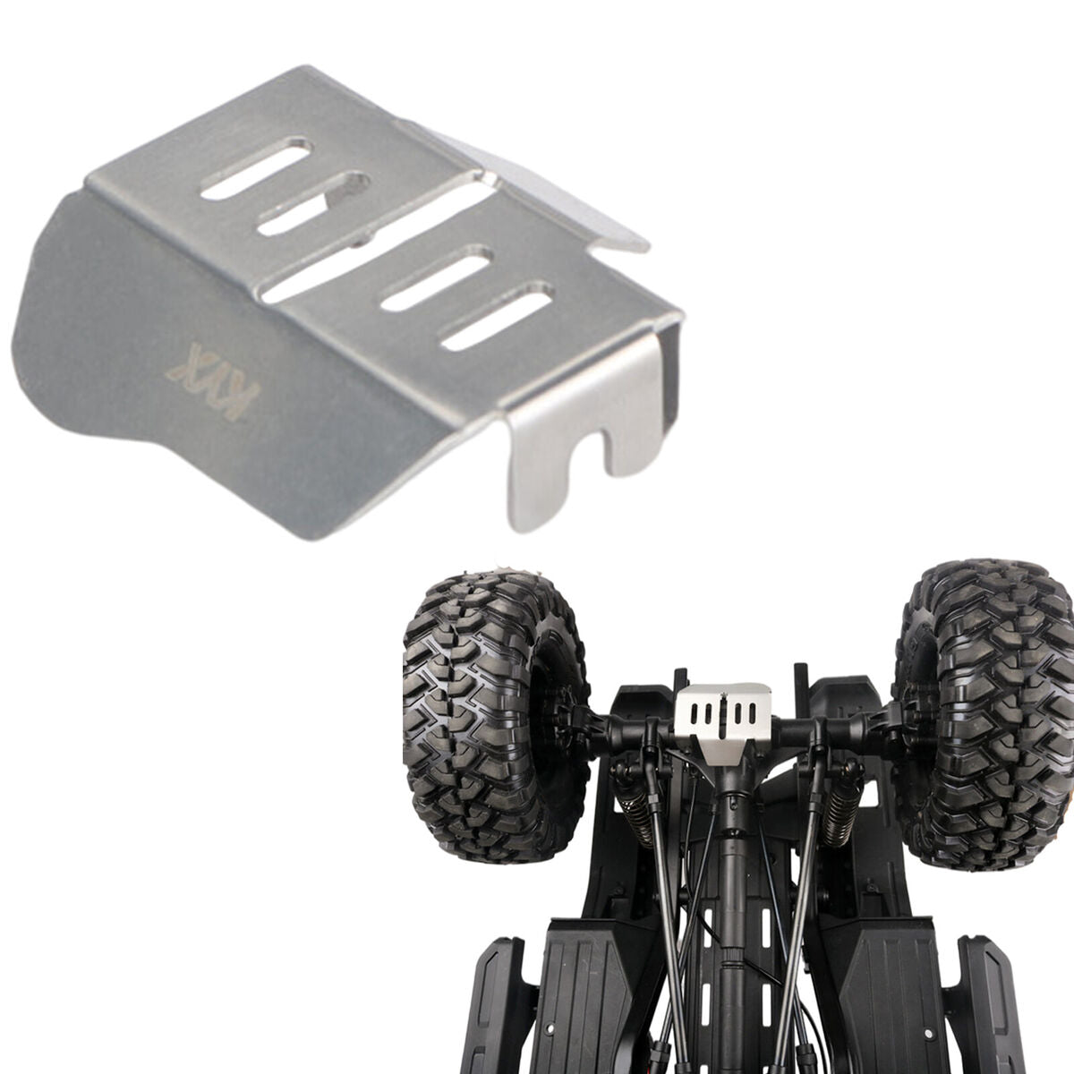 Stainless Steel Chassis Axle Guard Plate for Traxxas TRX-4 Ford Bronco RC Car
