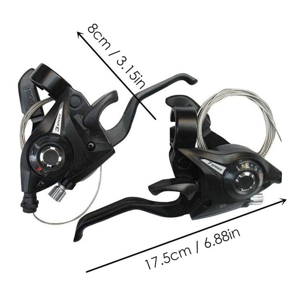 Black Durable 3 Speed V-Brake Brake Shifter Sets Speed Set Bike Accessories