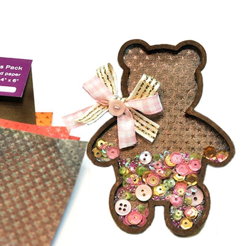 Cute Bear Shaker Metal Cutting Dies Stencil DIY Scrapbooking Embossing Template