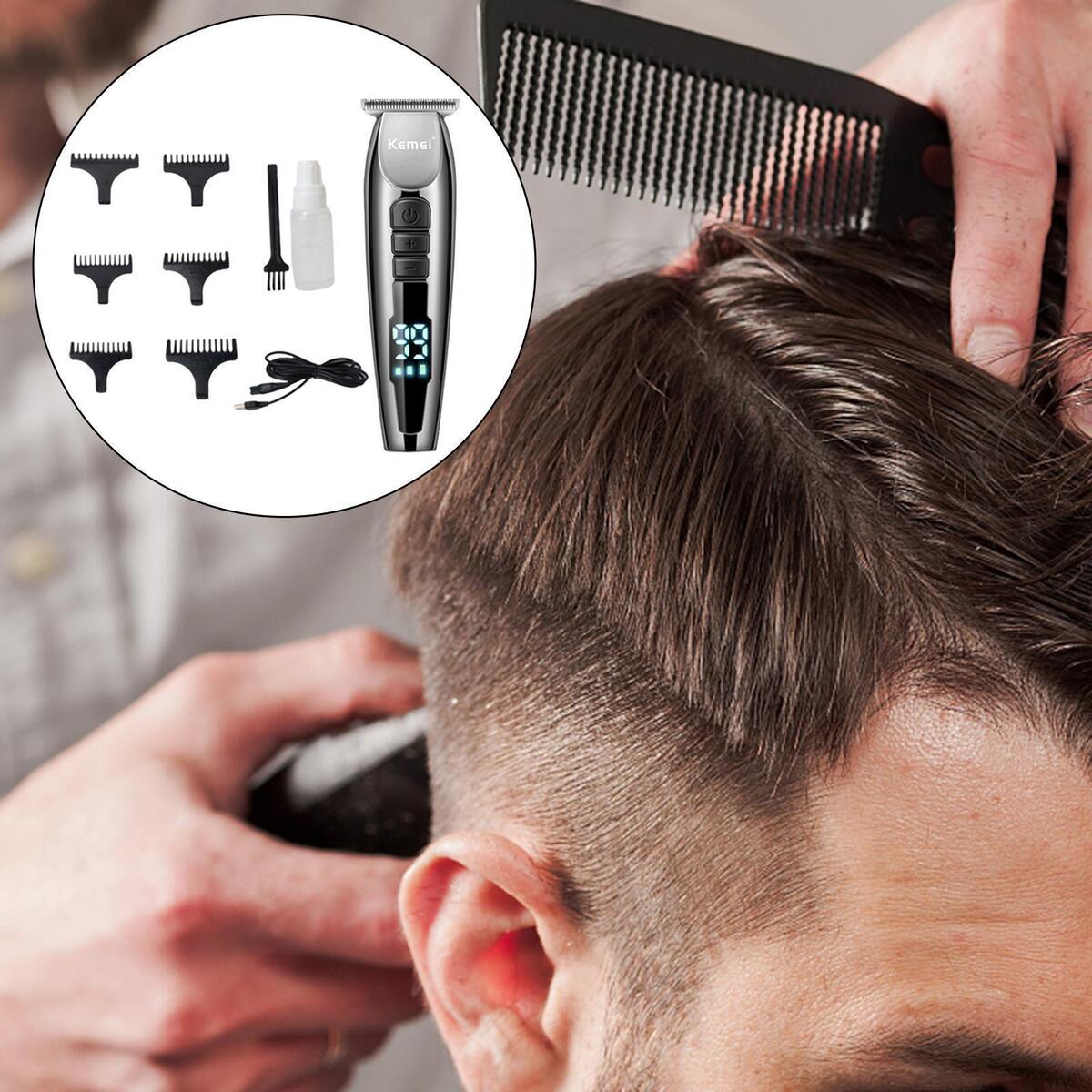 Powerful Electric Hair Clippers Gromming Kit Low Noise Cordless USB Rechargeable