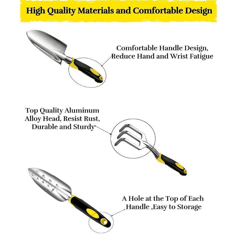 Super Practical Garden Tool Set 3 Pack Stainless Steel Garden Hand Tool