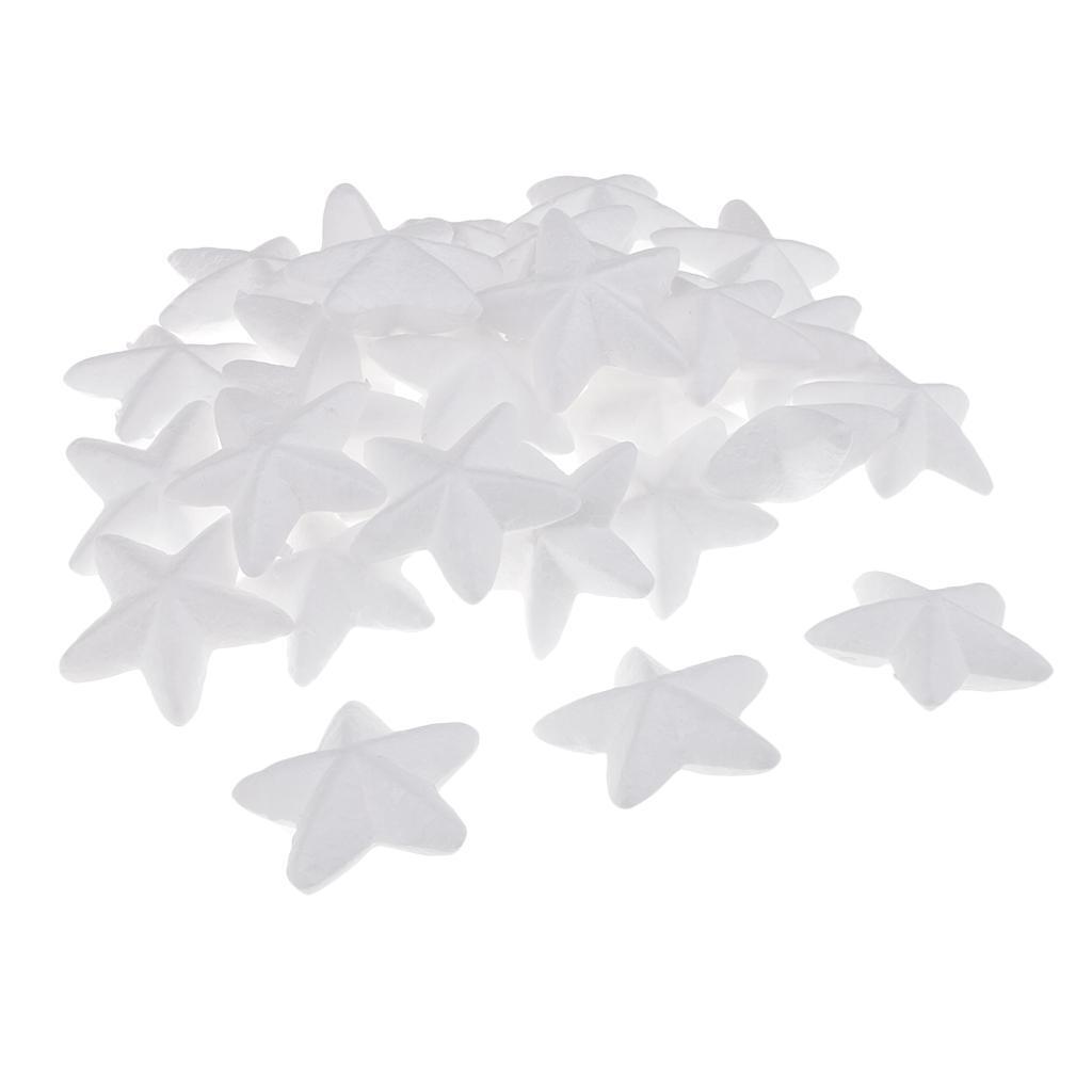 30 Pieces DIY Christmas Star Shape Styrofoam Foam Material for Art Craft 5cm