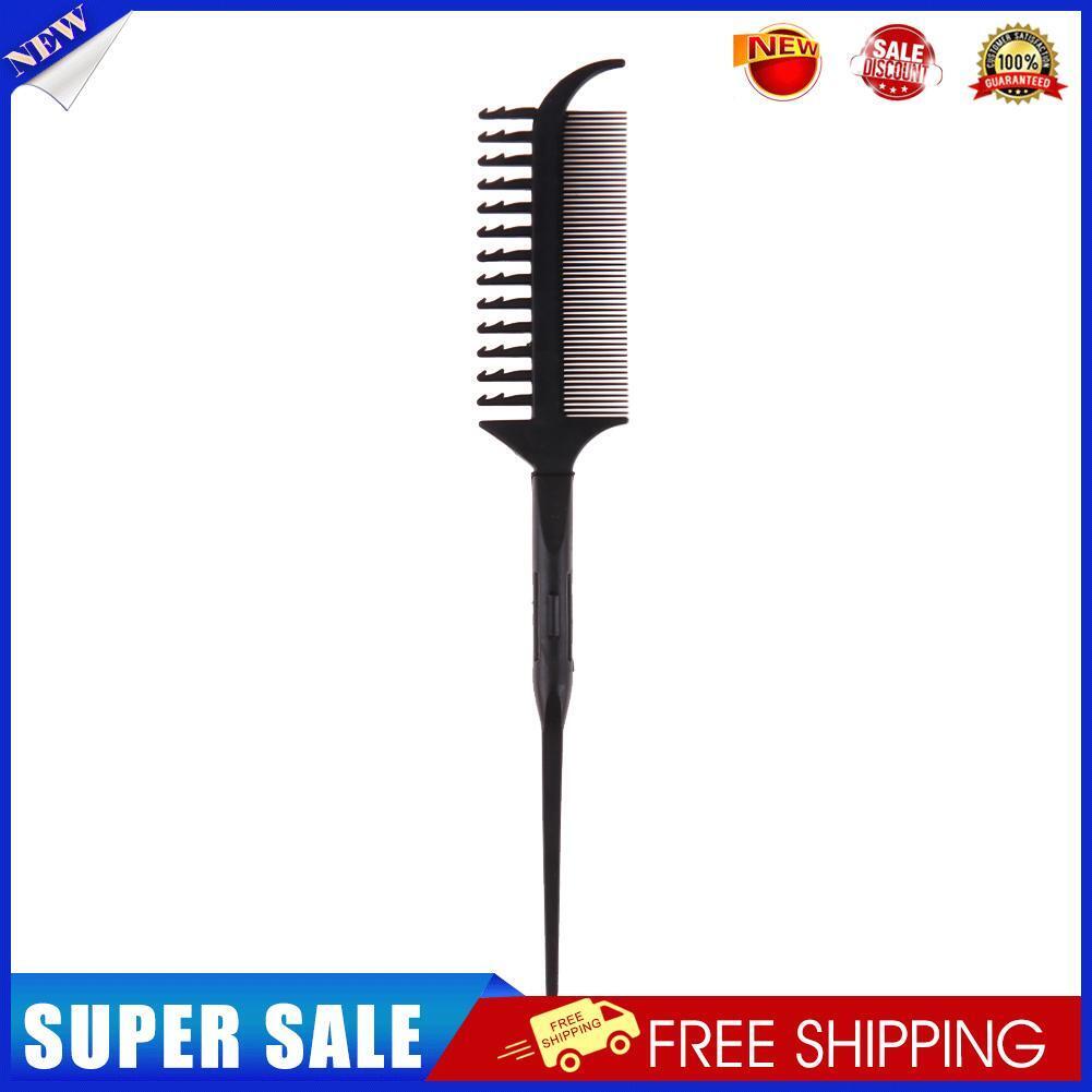 Two Sides Dye Comb Brush Black Barber Tinting Hair Dye Hair Plastic Tool