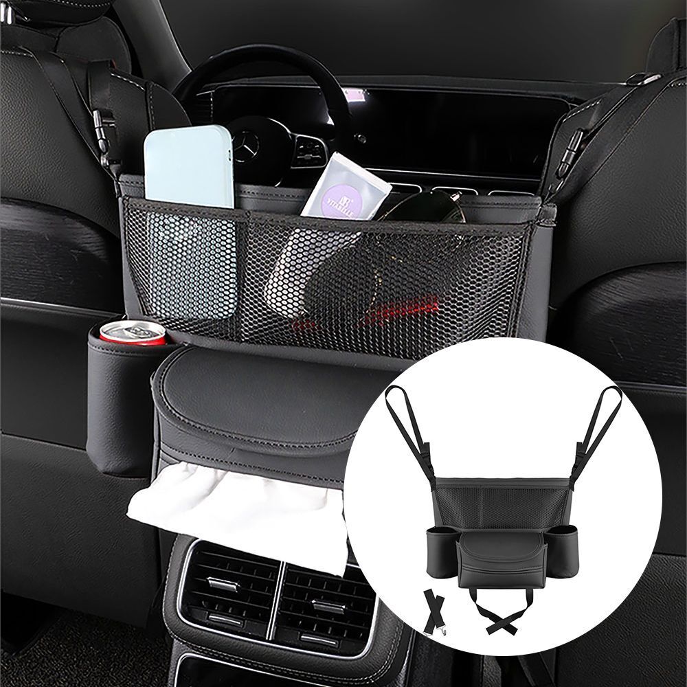 Car Seat Storage Bag Seat Back Net Organizer Container Auto Handbag Holder