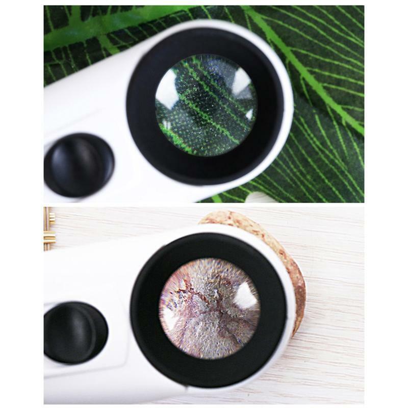 Handheld 40x Magnifier Magnifying Glass w/ 2 LED Light Handheld Magnifier Loupe