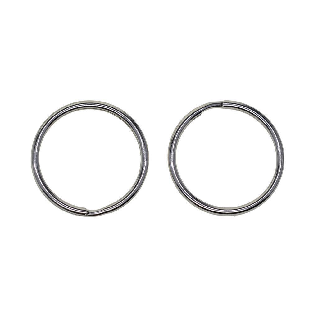 10pcs Stainless steel Key Rings Auto Lock Ring Hoop Jewelry Connector 35mm