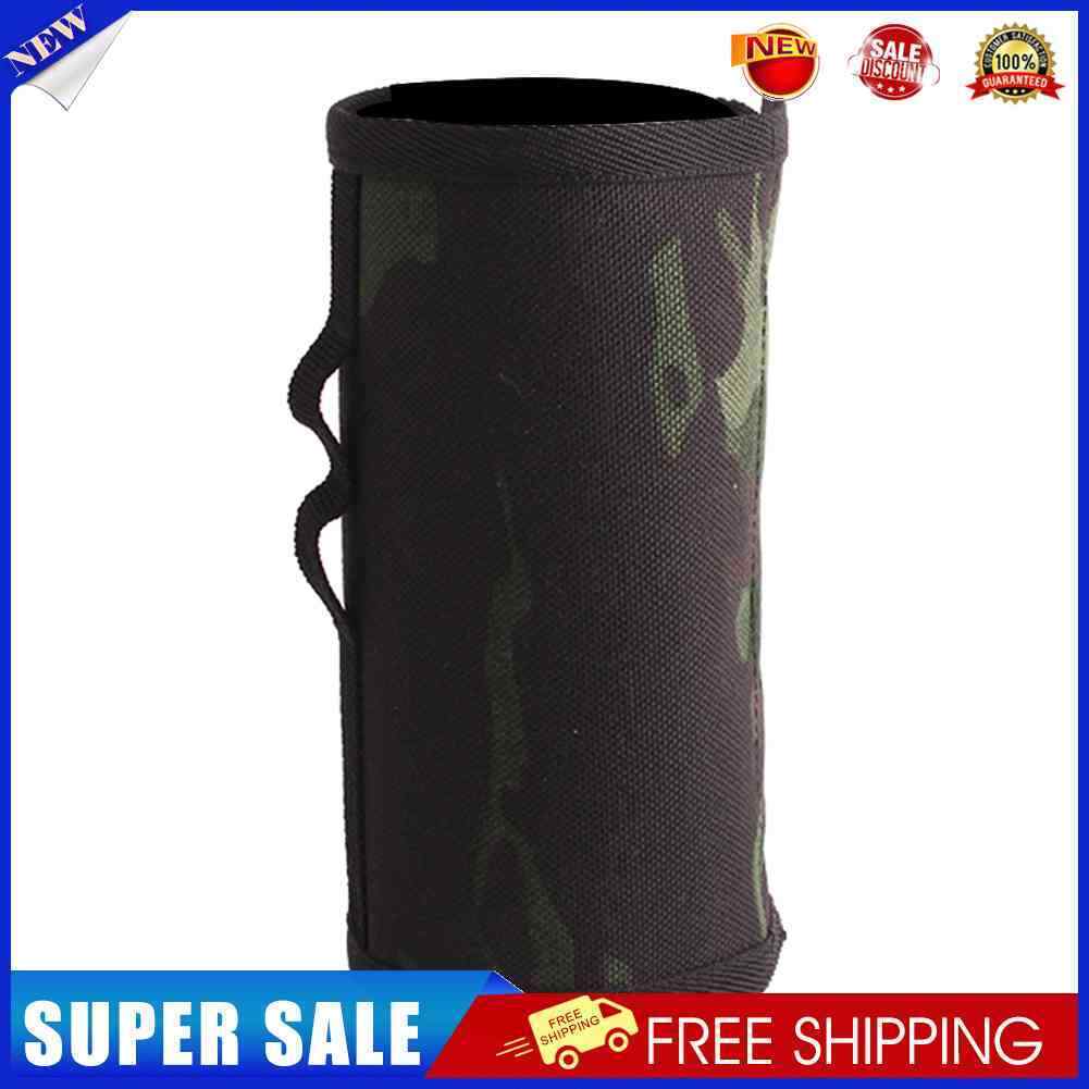 6.5x9.9cm Gas Canister Cover Protector Storage Bag for Camping (Dark Camo)