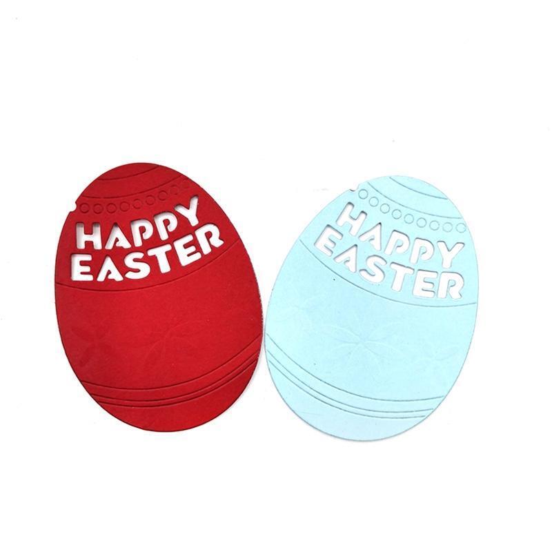Happy Easter Egg Metal Cutting Dies Stencil DIY Scrapbooking Embossing Tool Card