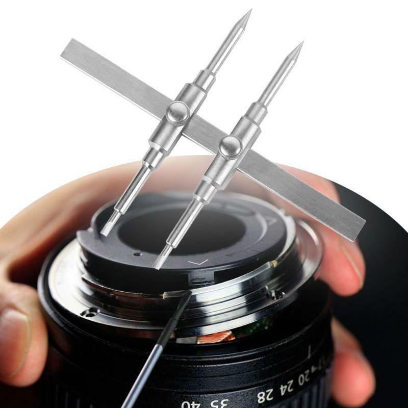 1Set Dual Tip Stainless Steel Lens Spanner Wrench Opening Tool for DSLR Cameras