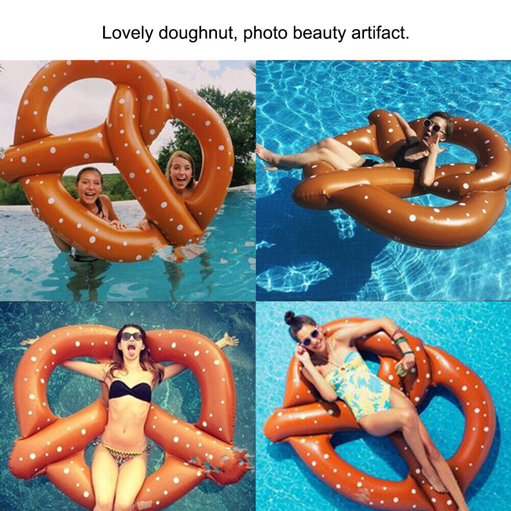Swimming Pool Water Hammock Floating Swing Ring Inflatable Air Lounger Bed