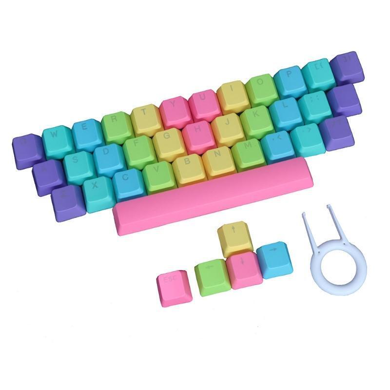 39Key Rainbow Two-Color Injection Keycap for Mechanical Keyboard MX Switches Set
