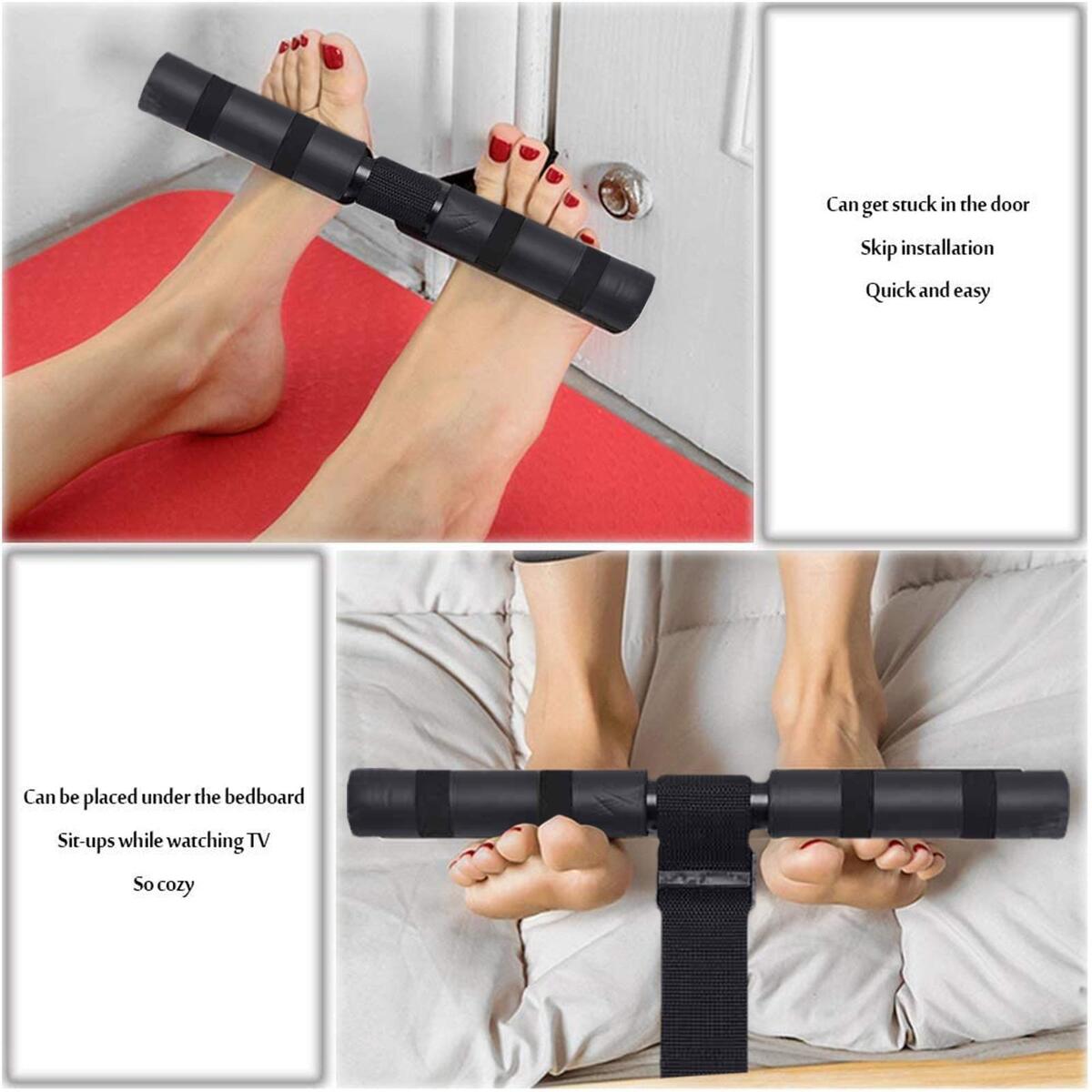 Nordic Hamstring Curl Strap Padded Ankle Bar for Abdominal Fitness Gym Squat