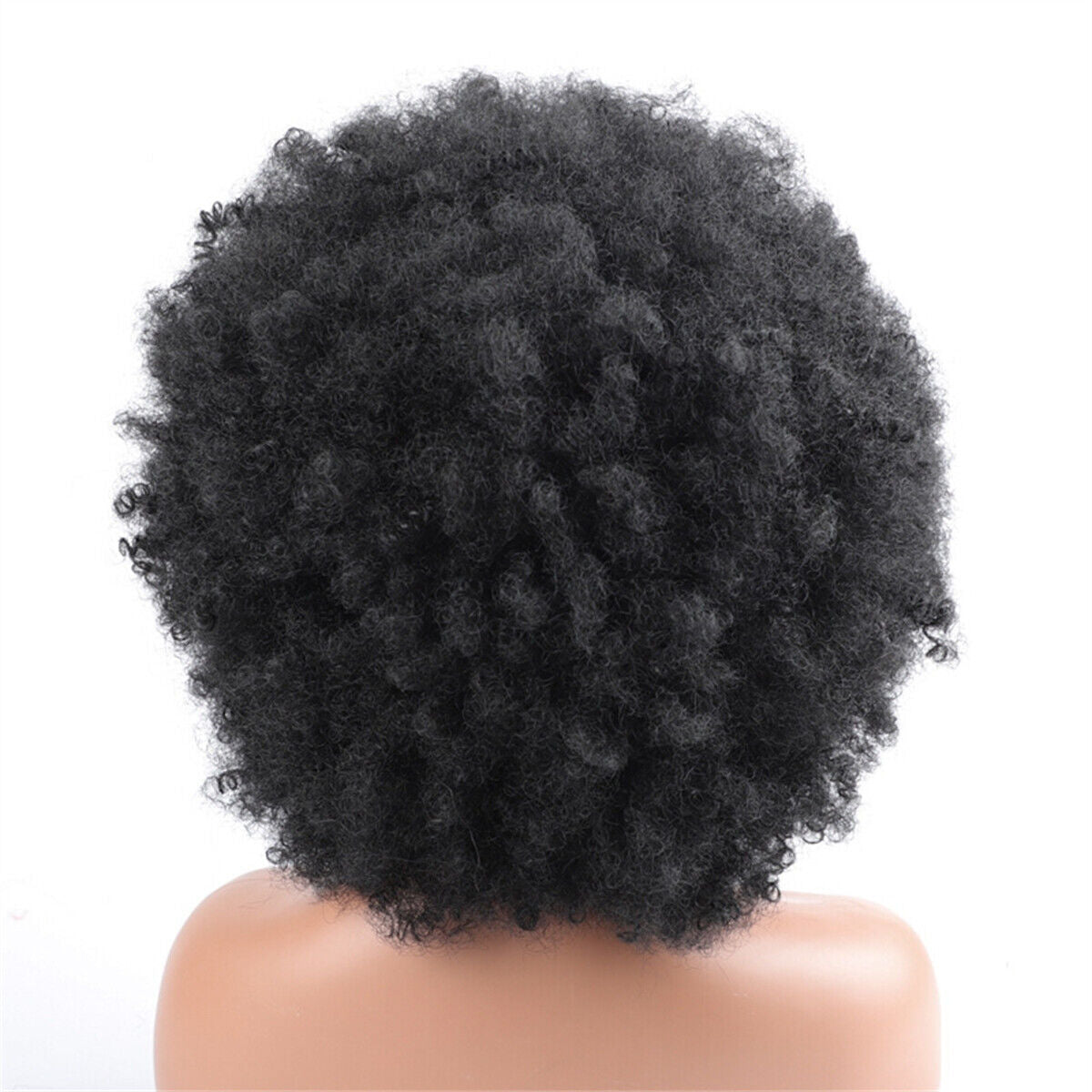 Black Short Afro Kinky Curly Wig Natural Synthetic Hair Wigs for Black Women