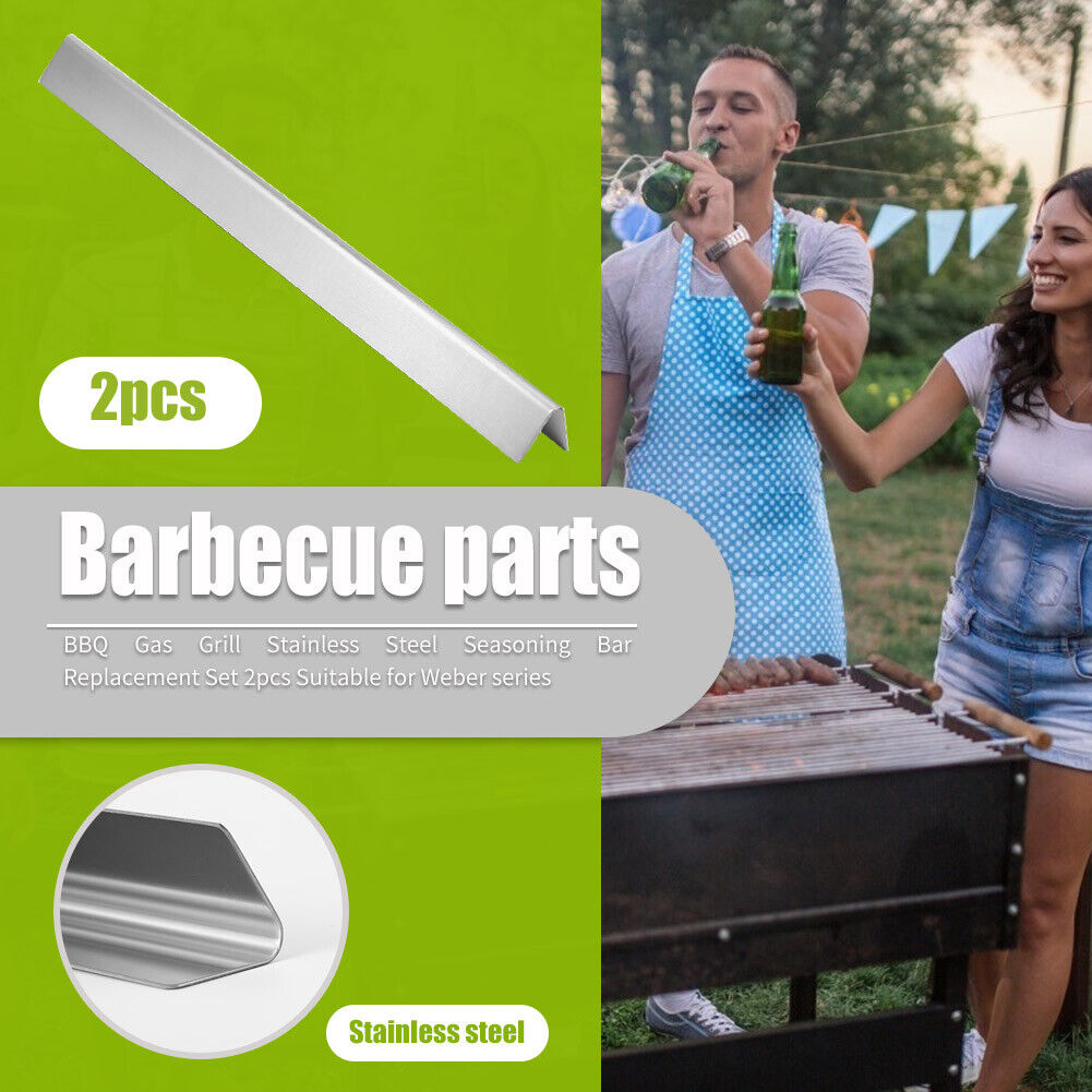 2pcs Stainless Steel BBQ Gas Grill Heat Tent Plate Shield for Weber Series