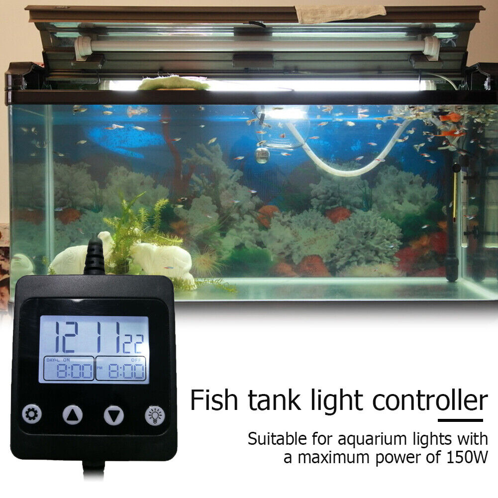 Intelligent Aquarium Light Controller LCD Display with Timer Dimming System
