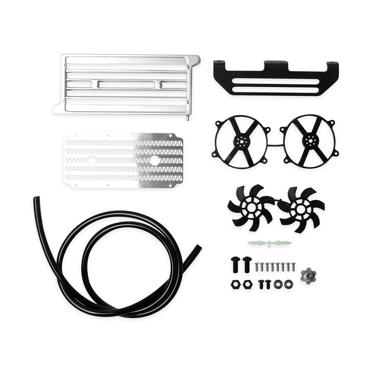 Radiator Water Tank Cooling Box for 1/10 DJ Traxxas TRX4 JEEP V8 LS3 RC Car A2UK