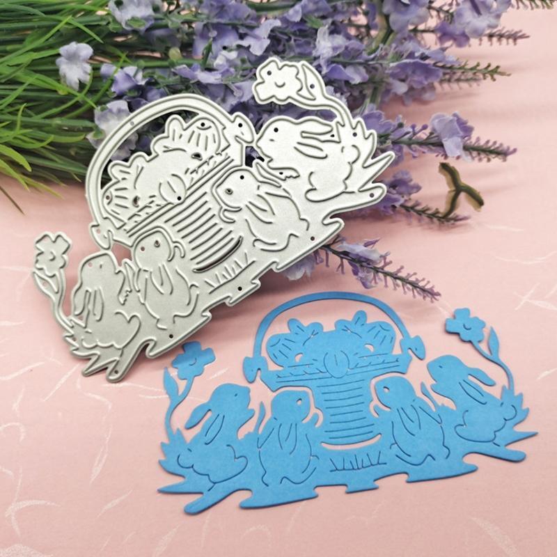 Easter Bunny Flower Metal Cutting Dies Stencil DIY Scrapbooking Album Paper Card