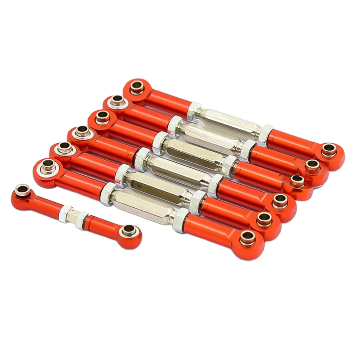 Tie Rods Turnbuckles Fit for Traxas Slash 2WD RC Car 1/10 Upgrade Parts Red